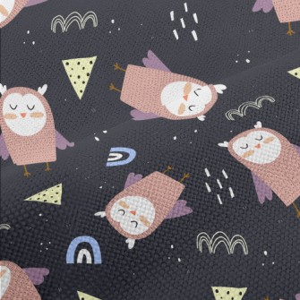 Owl With Closed Eyes Performance Linen
