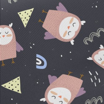 Owl With Closed Eyes Twill