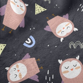Owl With Closed Eyes Minky
