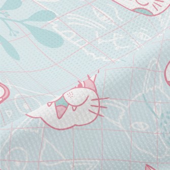 Cute Cat Family Piqué