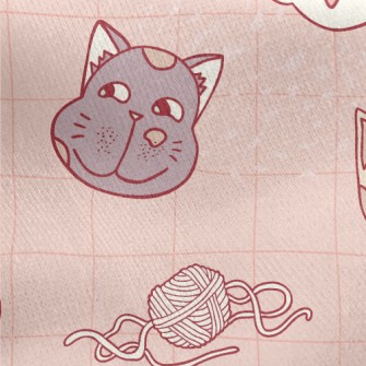 Funny Expression Cat Jersey Backed Fleece