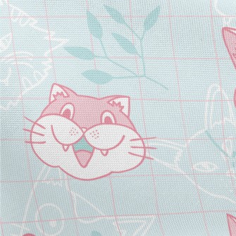 Cute Cat Family Pongee