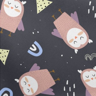 Owl With Closed Eyes Pongee