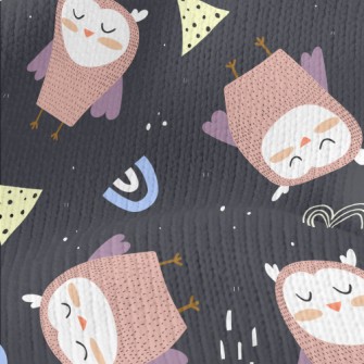 Owl With Closed Eyes Stretch Jersey