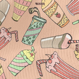 Strawberry Milkshake Drink Stretch Jersey