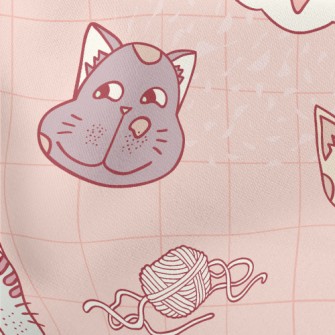 Funny Expression Cat Lightweight Cotton Poplin