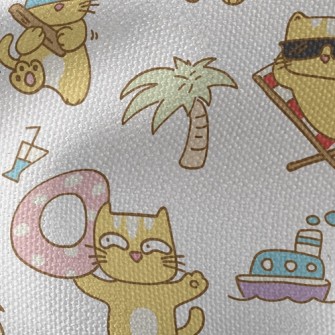 Holiday Cat With Treacherous E Waterproof Canvas