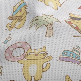 Holiday Cat With Treacherous E Athletic Mesh Flat Back