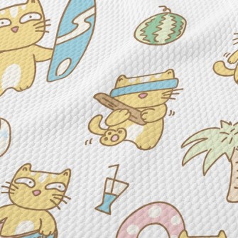 Holiday Cat With Treacherous E Birdseye Piqué