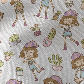 Girl Gardening Expert Waterproof Canvas