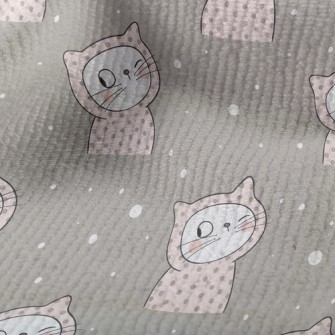 Dot Hooded Winking Cat Terry