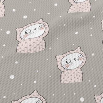 Dot Hooded Winking Cat Birdseye Piqué