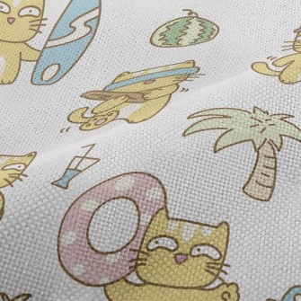 Holiday Cat With Treacherous E Performance Linen