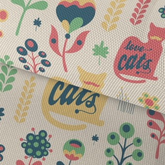 Playful Bearded Colorful Cat Waterproof Oxford