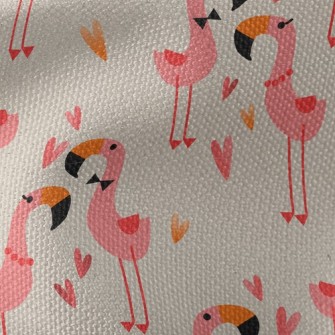 Red Crane Couple In Love Waterproof Canvas