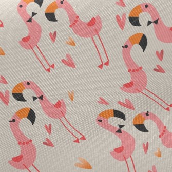 Red Crane Couple In Love Twill