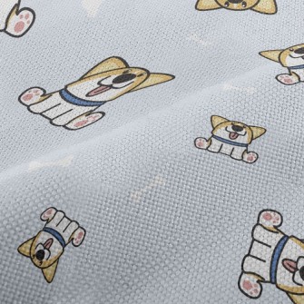 Tongue Sticking Out Corgi Dog Performance Linen
