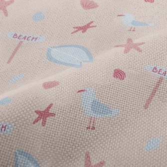 Pink Beach Starfish Seagull Performance Linen