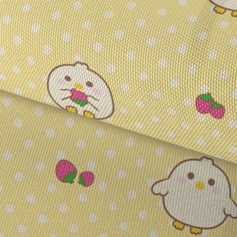 Little Chick Eats Strawberry Waterproof Oxford