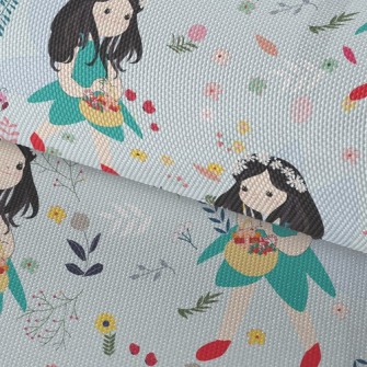 Beautiful And Generous Flower  Waterproof Oxford