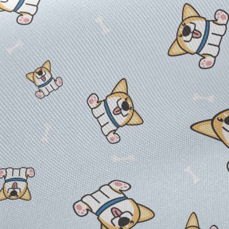 Tongue Sticking Out Corgi Dog Twill