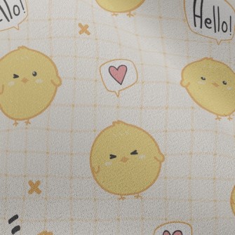Cute Chick Says Hello Chiffon