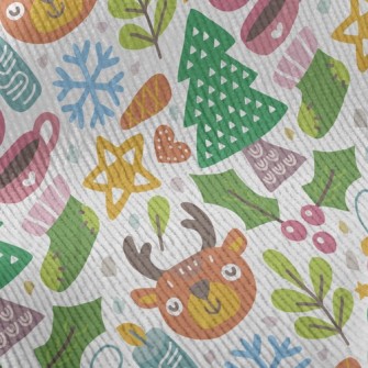 Cute Reindeer Celebrating Chri Standard Corduroy