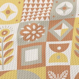 Square Combination Flowers Birdseye Piqué