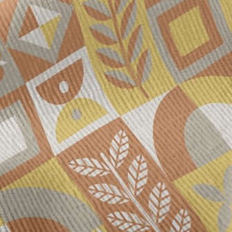 Square Combination Flowers Standard Corduroy