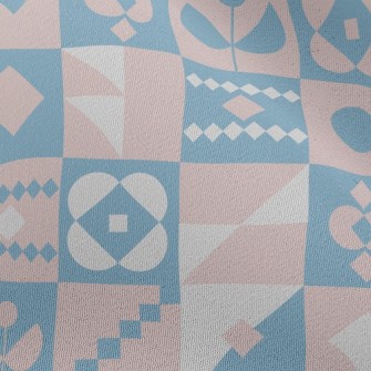 Geometric Pink Flowers Chiffon