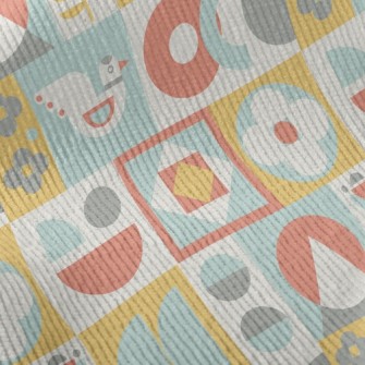 Cute Checkered Bird Standard Corduroy