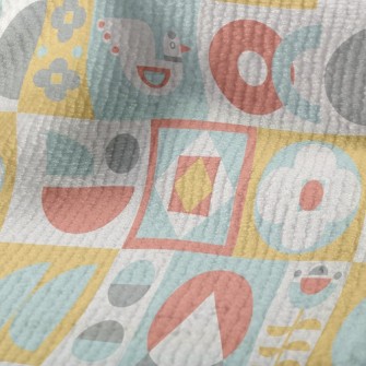 Cute Checkered Bird Terry