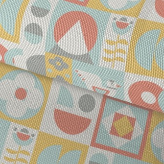 Cute Checkered Bird Waterproof Oxford