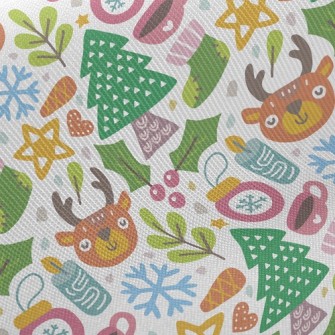 Cute Reindeer Celebrating Chri Twill