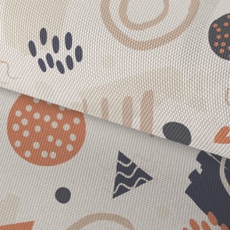 Abstract Lines With Random Dot Waterproof Oxford