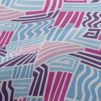 Wavy Straight Lines Performance Linen