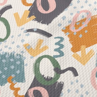 Abstract Watercolor Style Birdseye Piqué