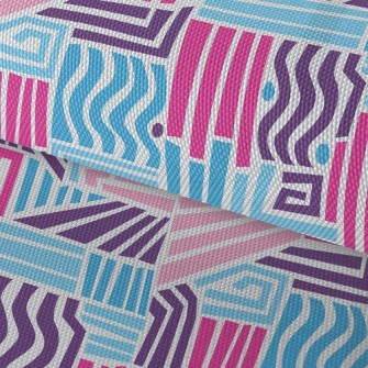 Wavy Straight Lines Waterproof Oxford