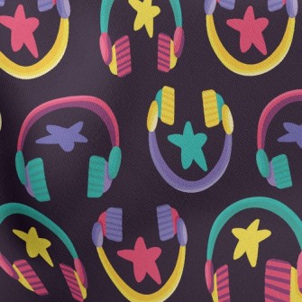 Fluorescent Star Headphones Stretch Ponte