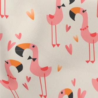 Red Crane Couple In Love Stretch Ponte