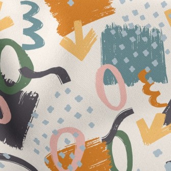 Abstract Watercolor Style Stretch Ponte
