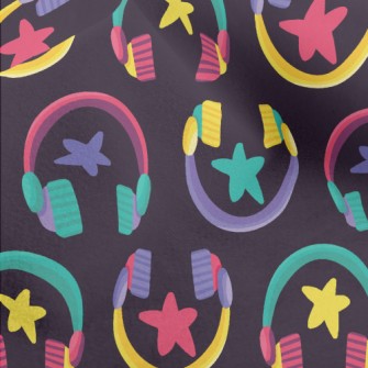Fluorescent Star Headphones Micro Fleece