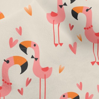 Red Crane Couple In Love Micro Fleece
