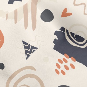 Abstract Lines With Random Dot Micro Fleece