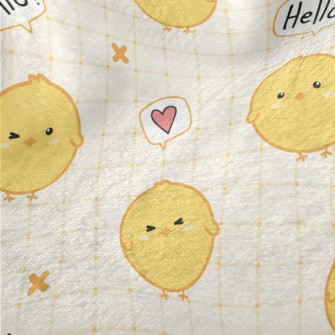 Cute Chick Says Hello Minky