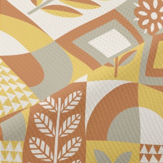 Square Combination Flowers Piqué