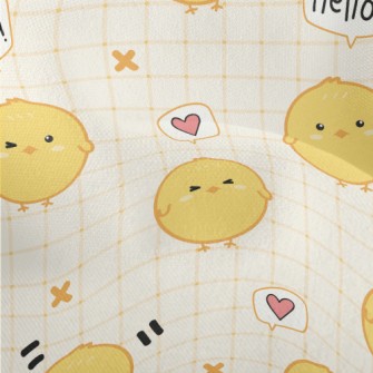 Cute Chick Says Hello Lightweight Performance Linen