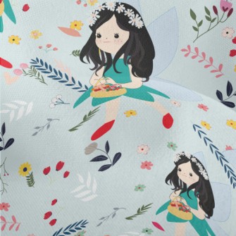 Beautiful And Generous Flower  Lightweight Performance Linen