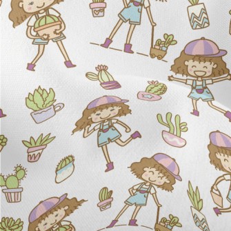 Girl Gardening Expert Lightweight Performance Linen
