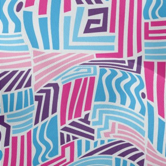 Wavy Straight Lines Lightweight Performance Linen